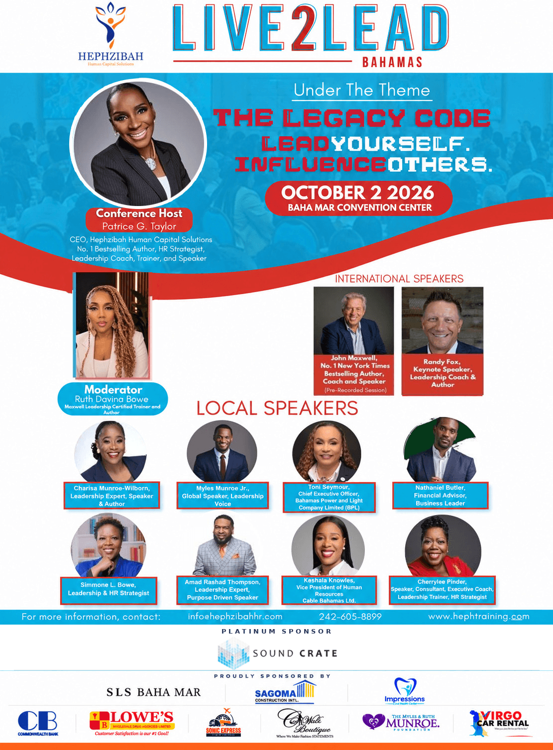 Live2Lead Bahamas 2026 — Official Event Flyer