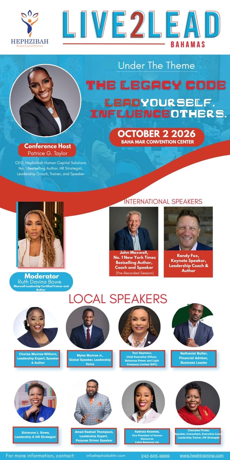 Live2Lead Bahamas 2026 — Official Event Flyer