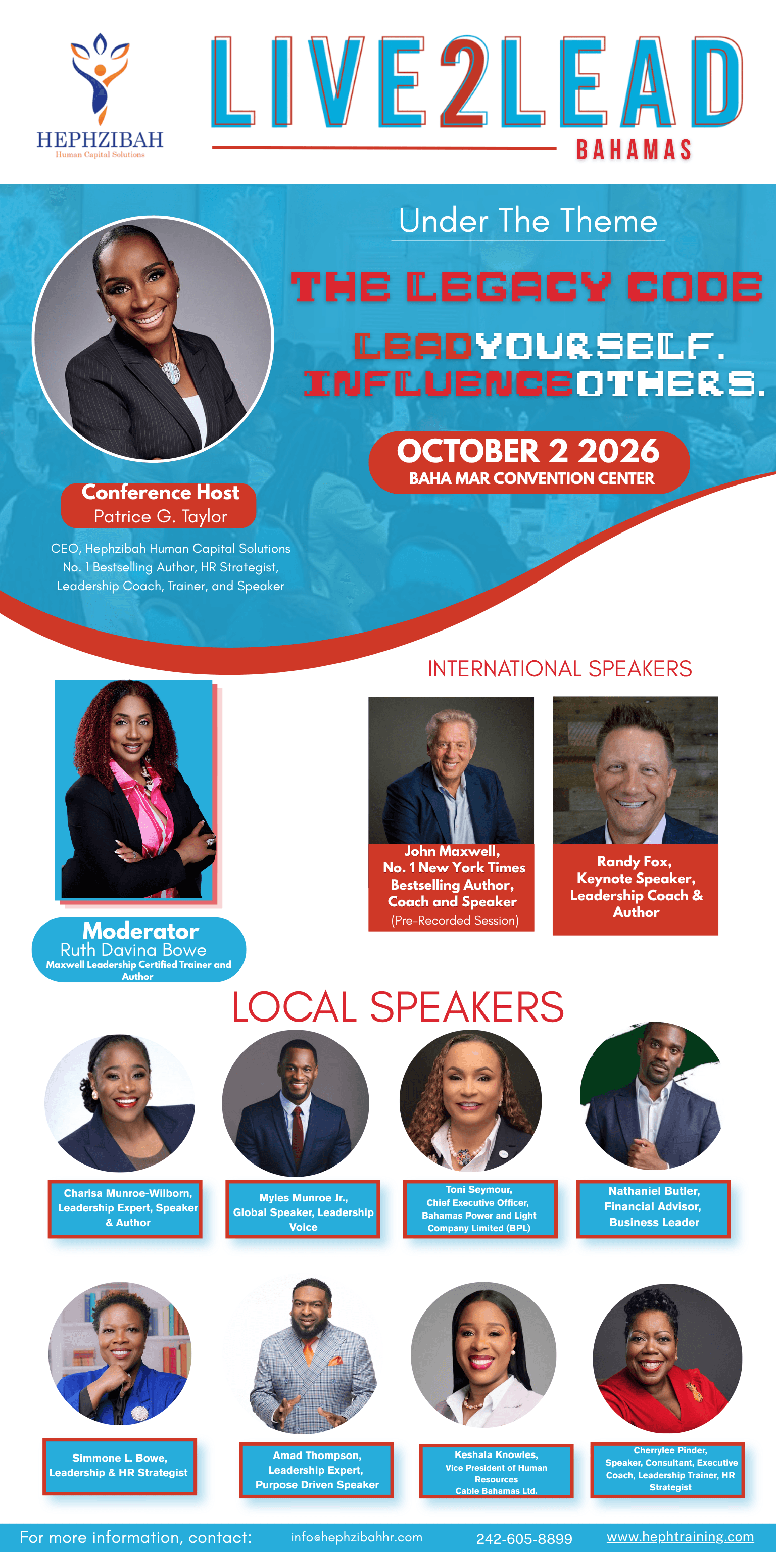 Live2Lead Bahamas 2026 — Official Event Flyer